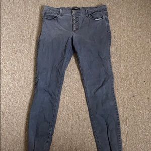 Gray Jeans Mid Rise